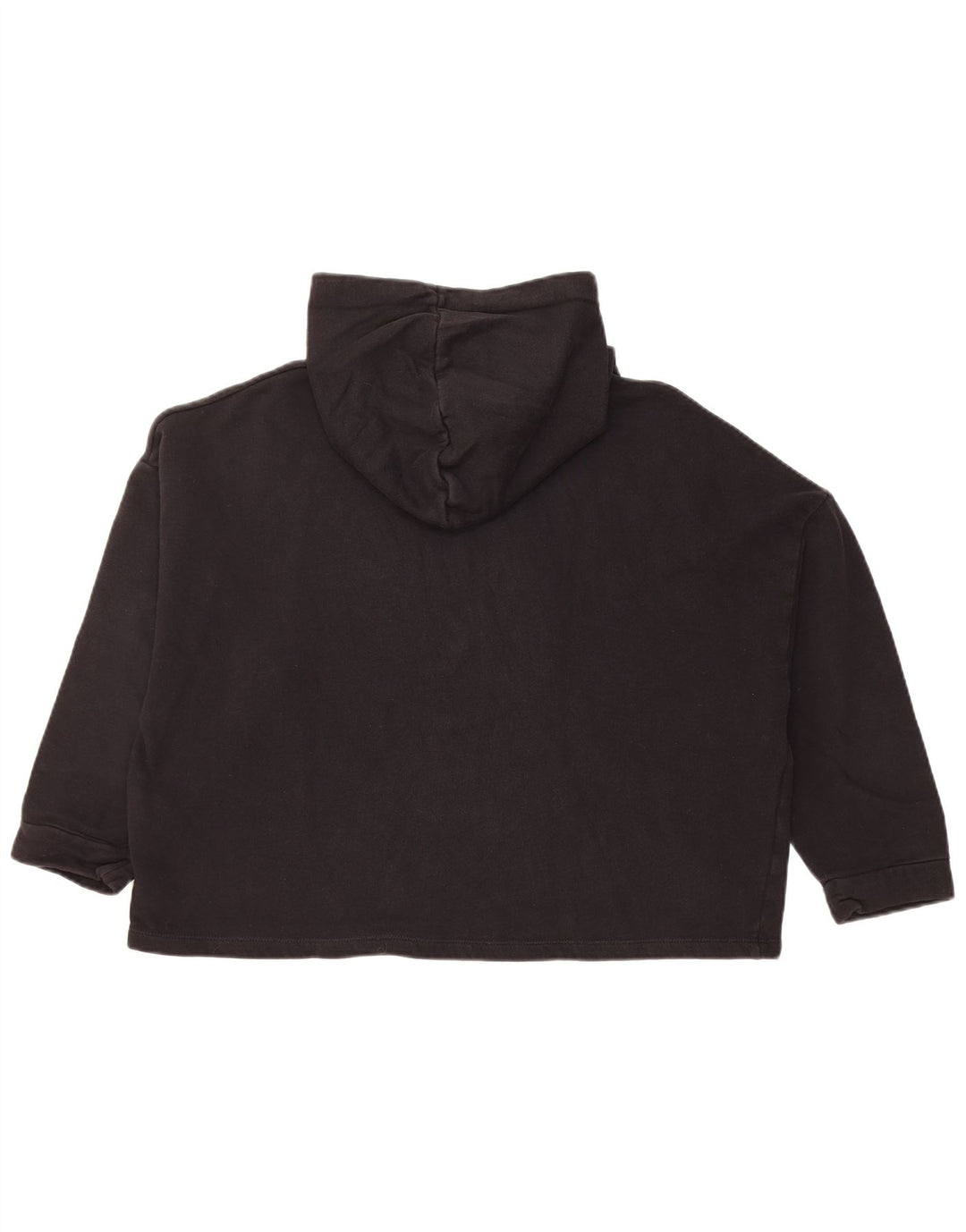 GUESS Pull à capuche graphique surdimensionné à manches 3/4 pour femme UK 8 Small Noir