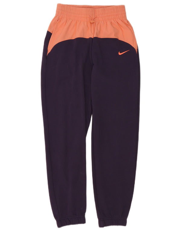 Nike Pantalon de survêtement pour femme Joggers UK 6 XS Violet Colourblock Coton