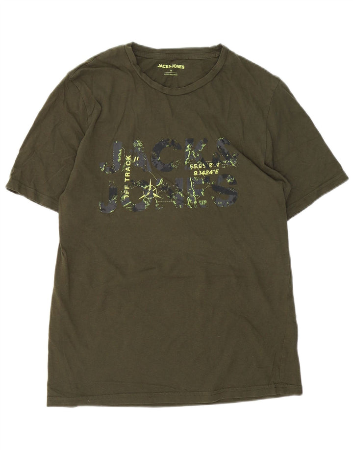 Jack & Jones Haut T-Shirt Graphique Homme Kaki Moyen Coton