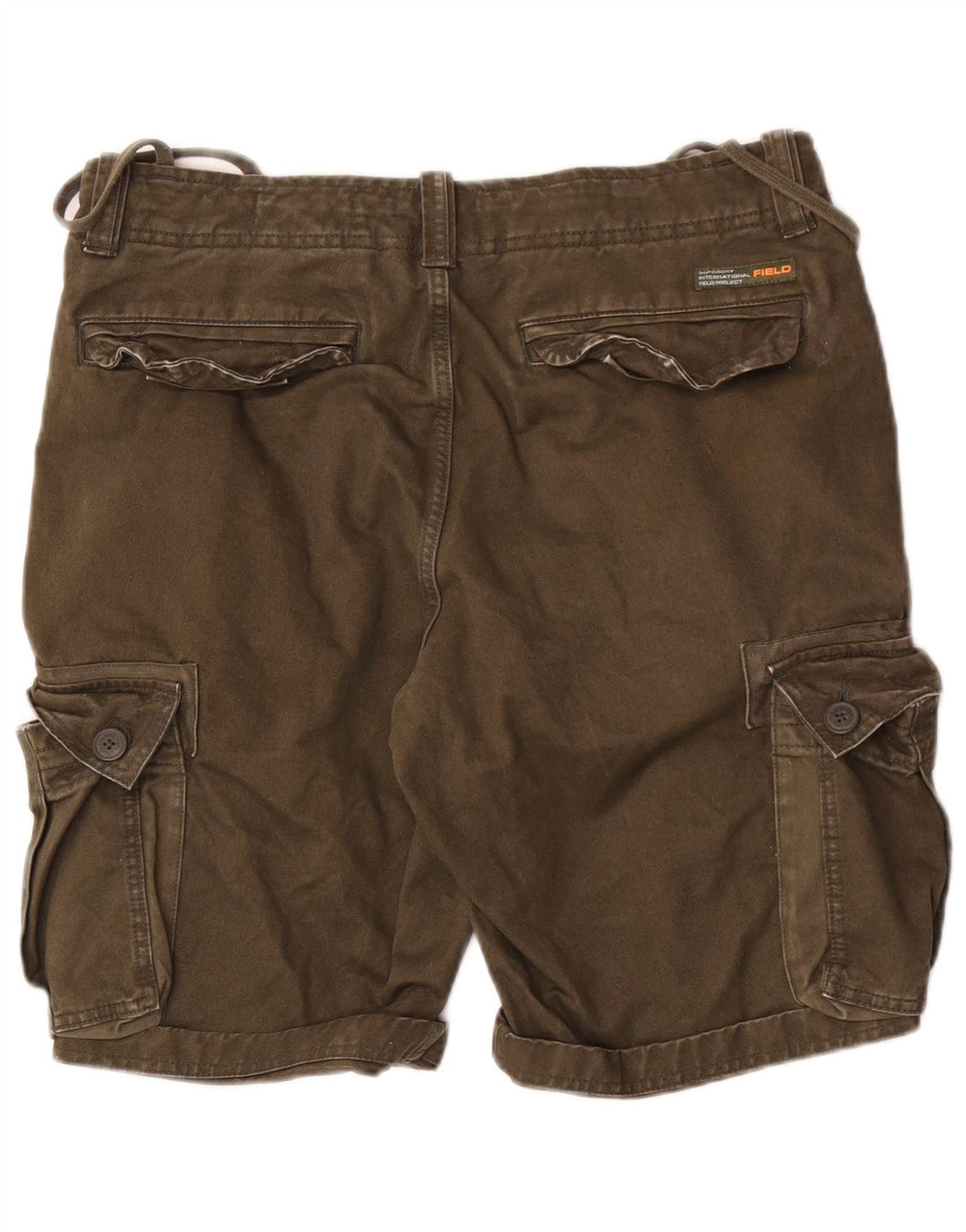 Superdry Short Cargo W32 Homme Kaki Moyen Coton