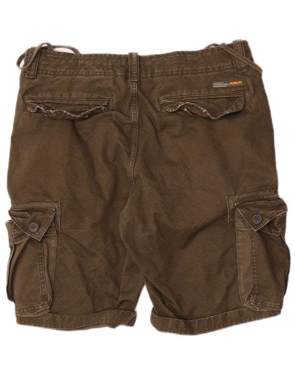 Superdry Short Cargo W32 Homme Kaki Moyen Coton