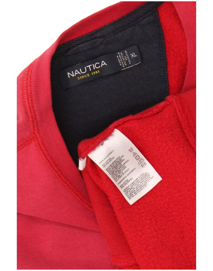 Nautica Sweat Homme Pull XL Rouge Coton