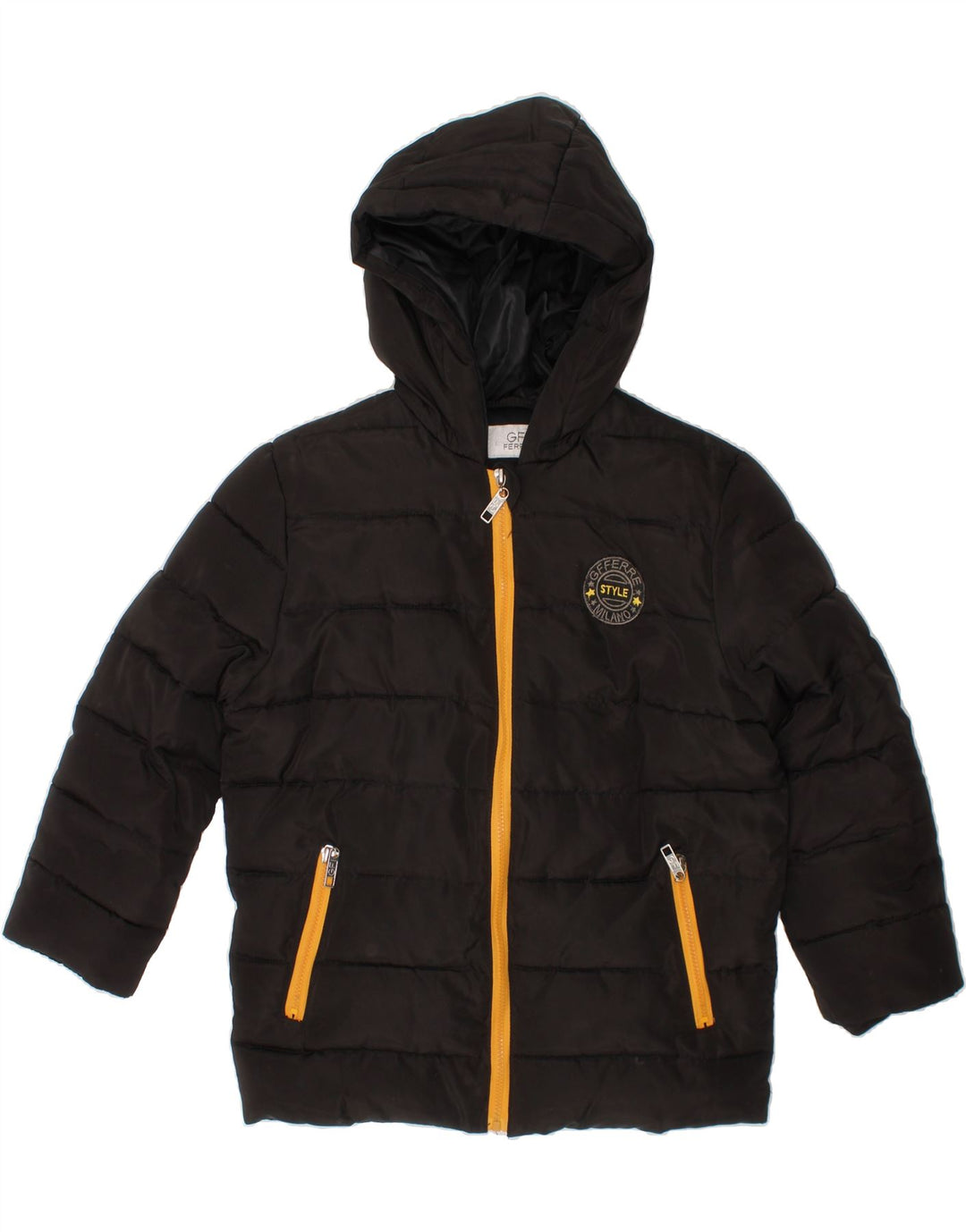 GIANFRANCO FERRE Boys Hooded Padded Jacket 3-4 Years Black Nylon Vintage Gianfranco Ferre and Second-Hand Gianfranco Ferre from Messina Hembry 