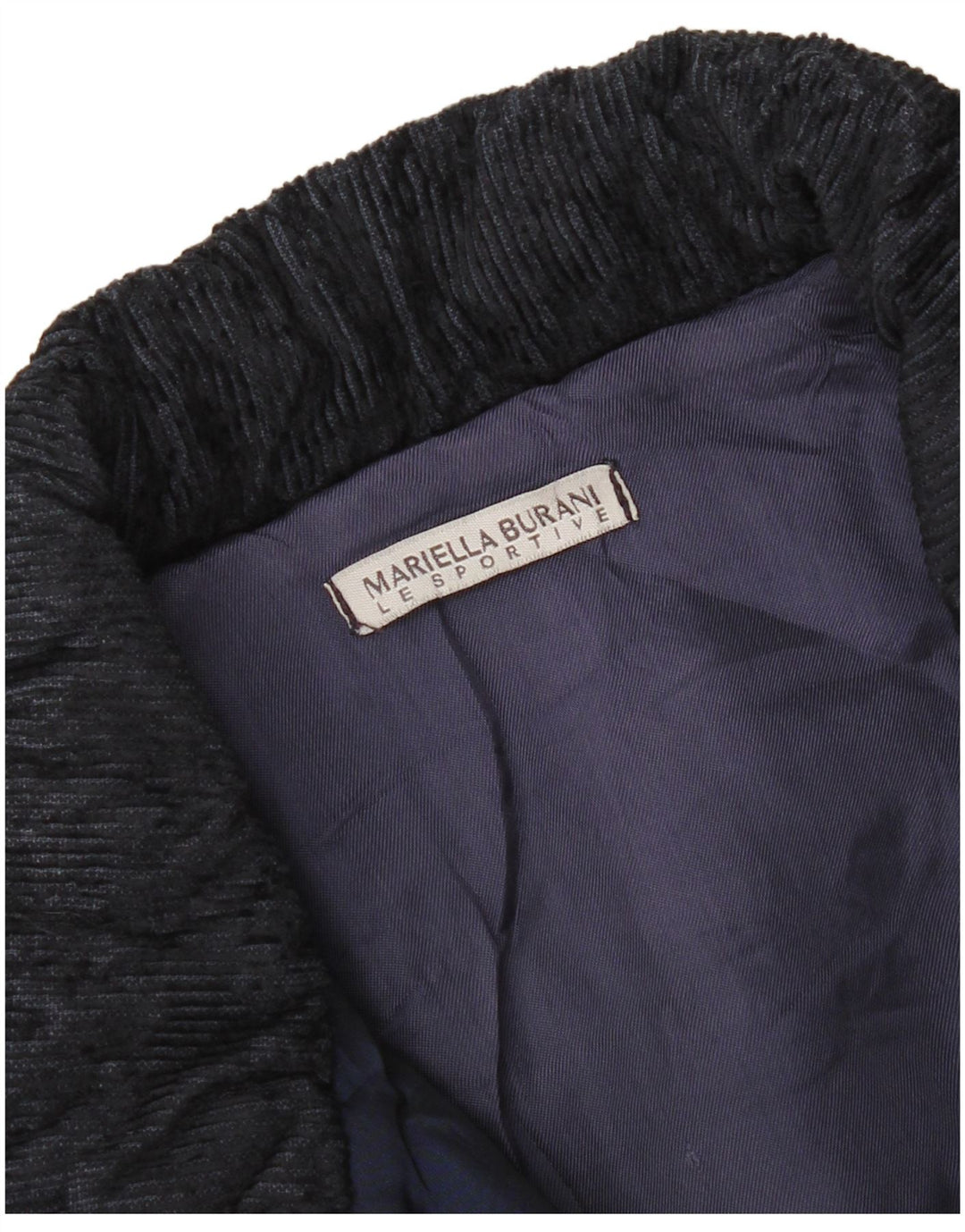 Mariella Burani Veste matelassée pour femme UK 12 Bleu marine moyen