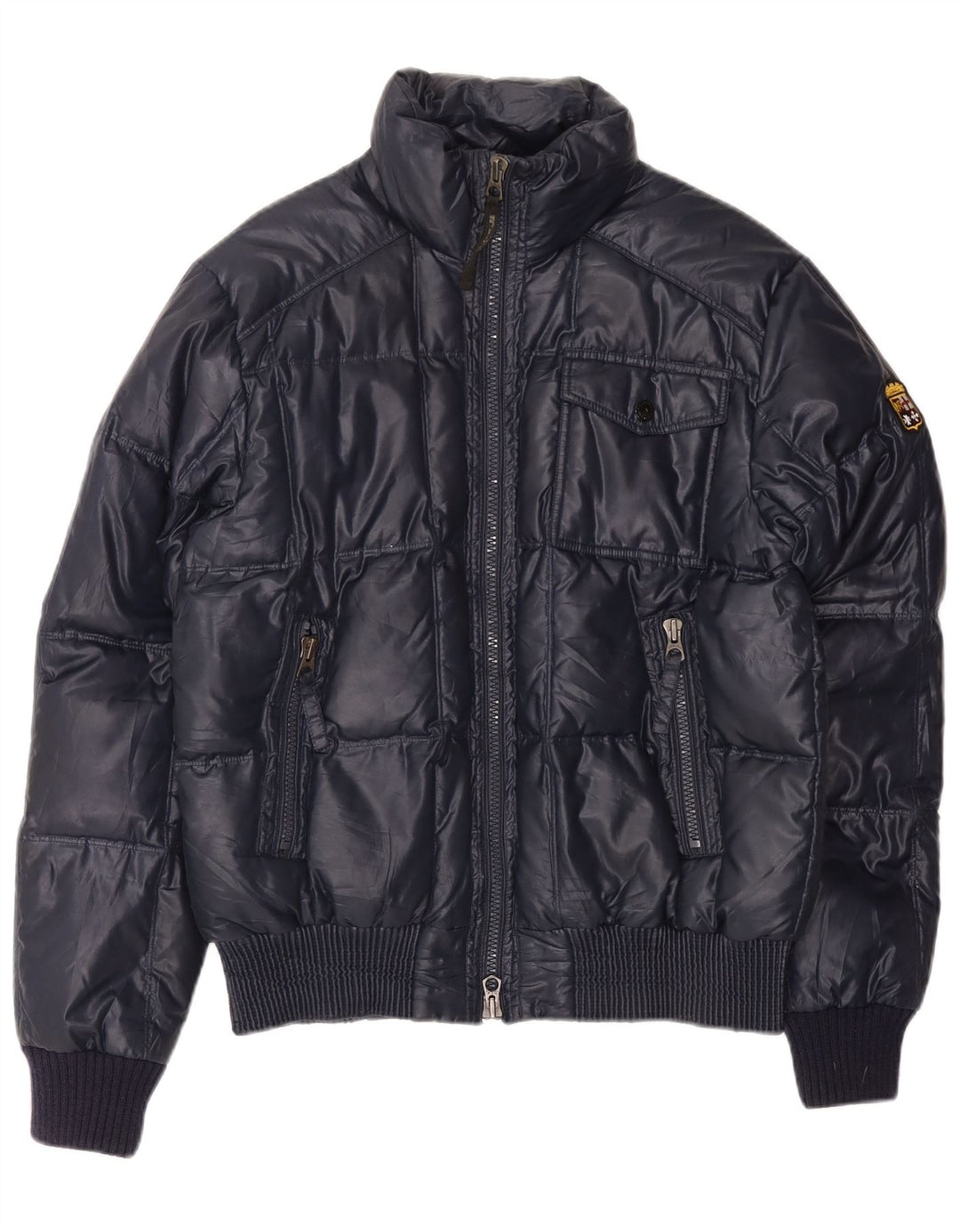 Marina Militare Veste matelassée pour homme UK 40 Large Bleu Marine Polyester