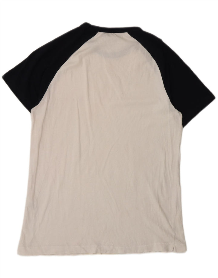 French Connection T-Shirt Femme Blanc Large Coton Colorblock