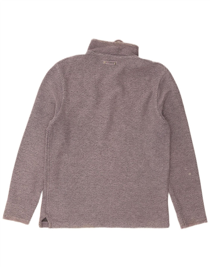 Weird Fish Sweat-Shirt Col Zippé Homme Gris Moyen Moucheté Coton