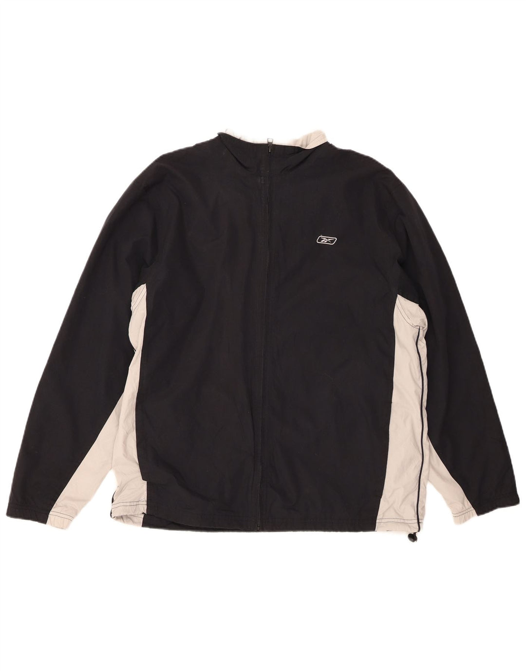 REEBOK Veste de Survêtement Homme Noir Moyen Polyester Colorblock