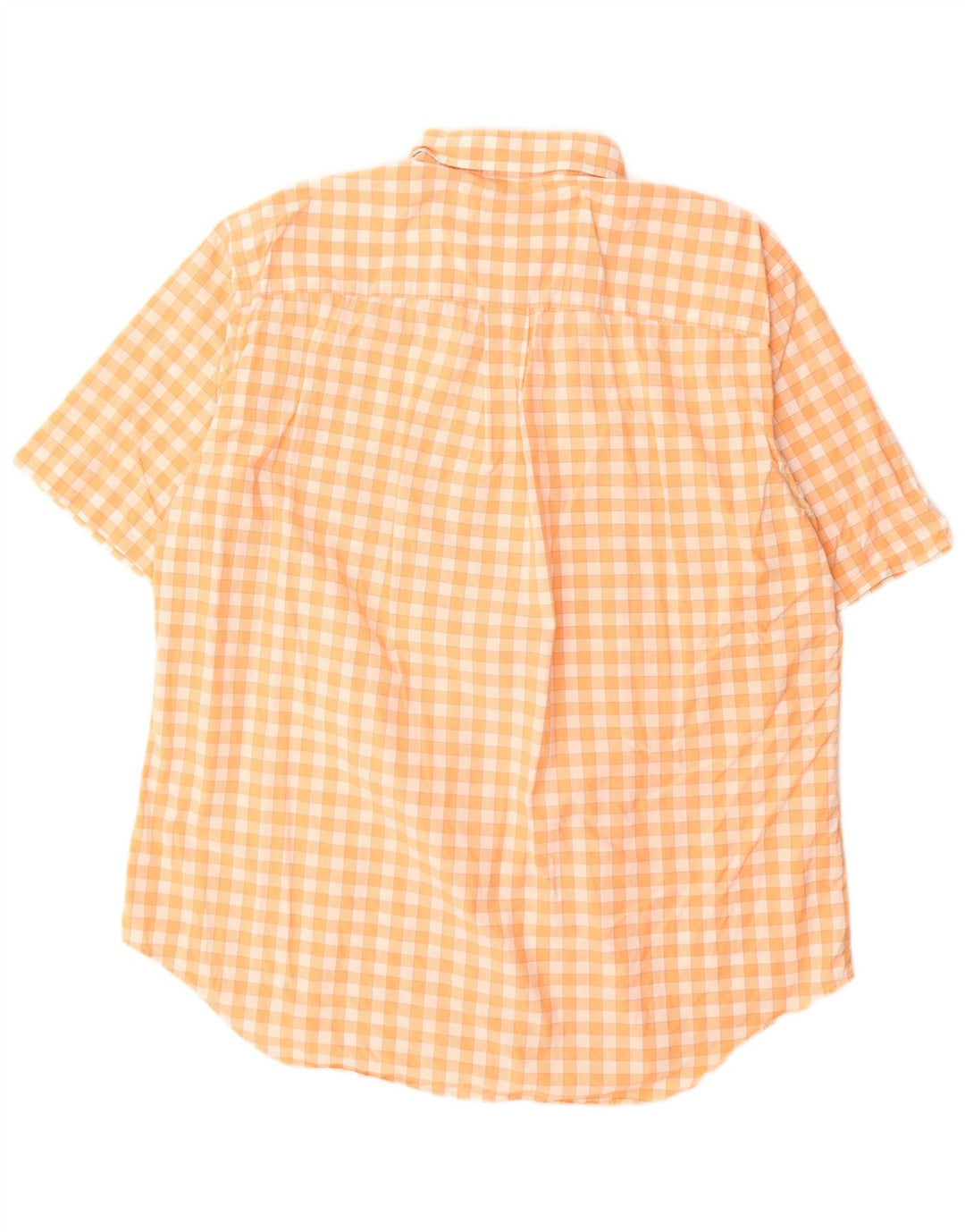 Burberry Chemise à manches courtes pour hommes Grand coton vichy orange