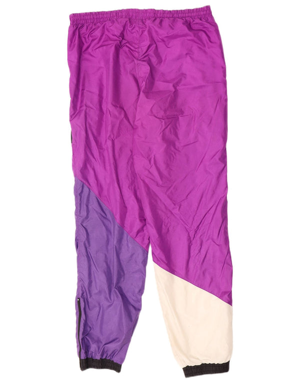 Active Pantalon De Survêtement Homme Joggers Violet Moyen Colourblock Polyamide