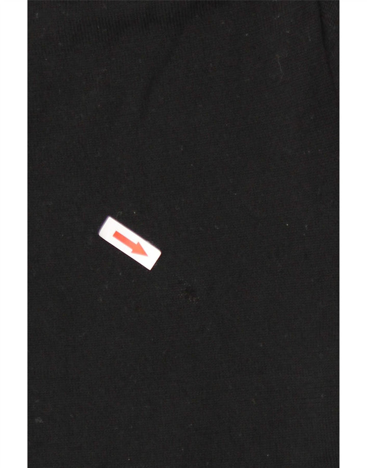 Fred Perry Pull Col V Homme Noir Moyen Laine Mérinos