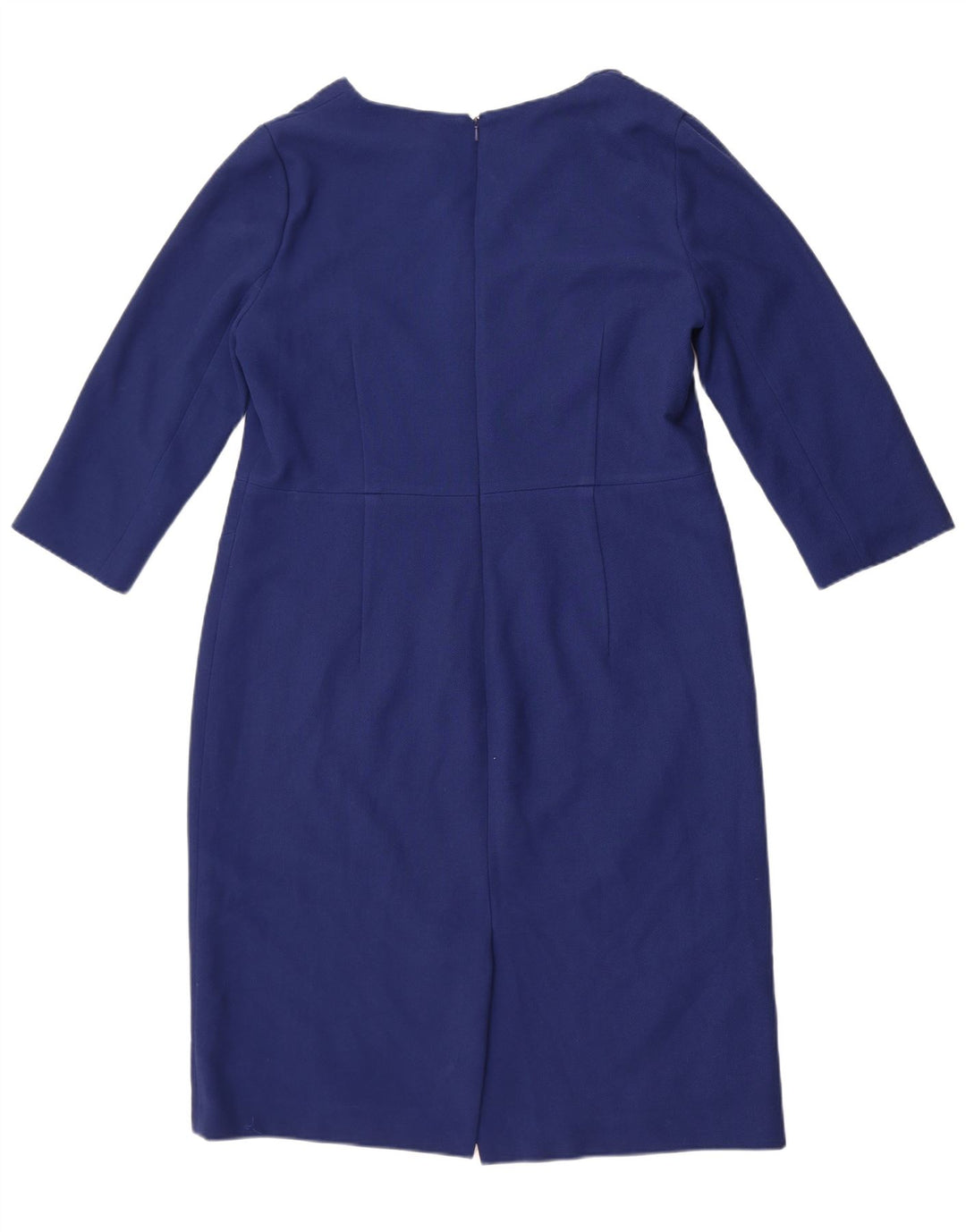 Hobbs Robe fourreau à manches 3/4 pour femme UK 16 Large Bleu Polyester