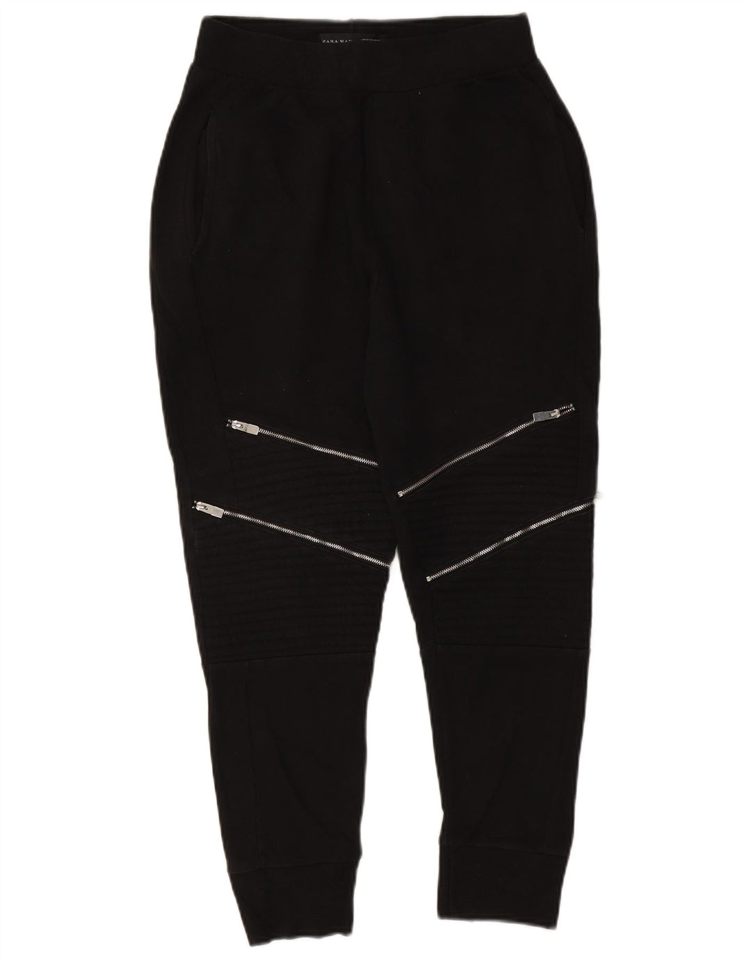 Pantalon De Survêtement Zara Homme Pantalon De Jogging Noir Moyen Polyester