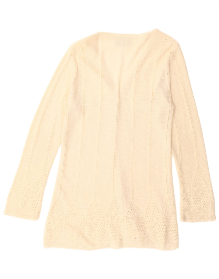 ETAM Pull Cardigan Long Femme UK 14 Acrylique Beige Moyen