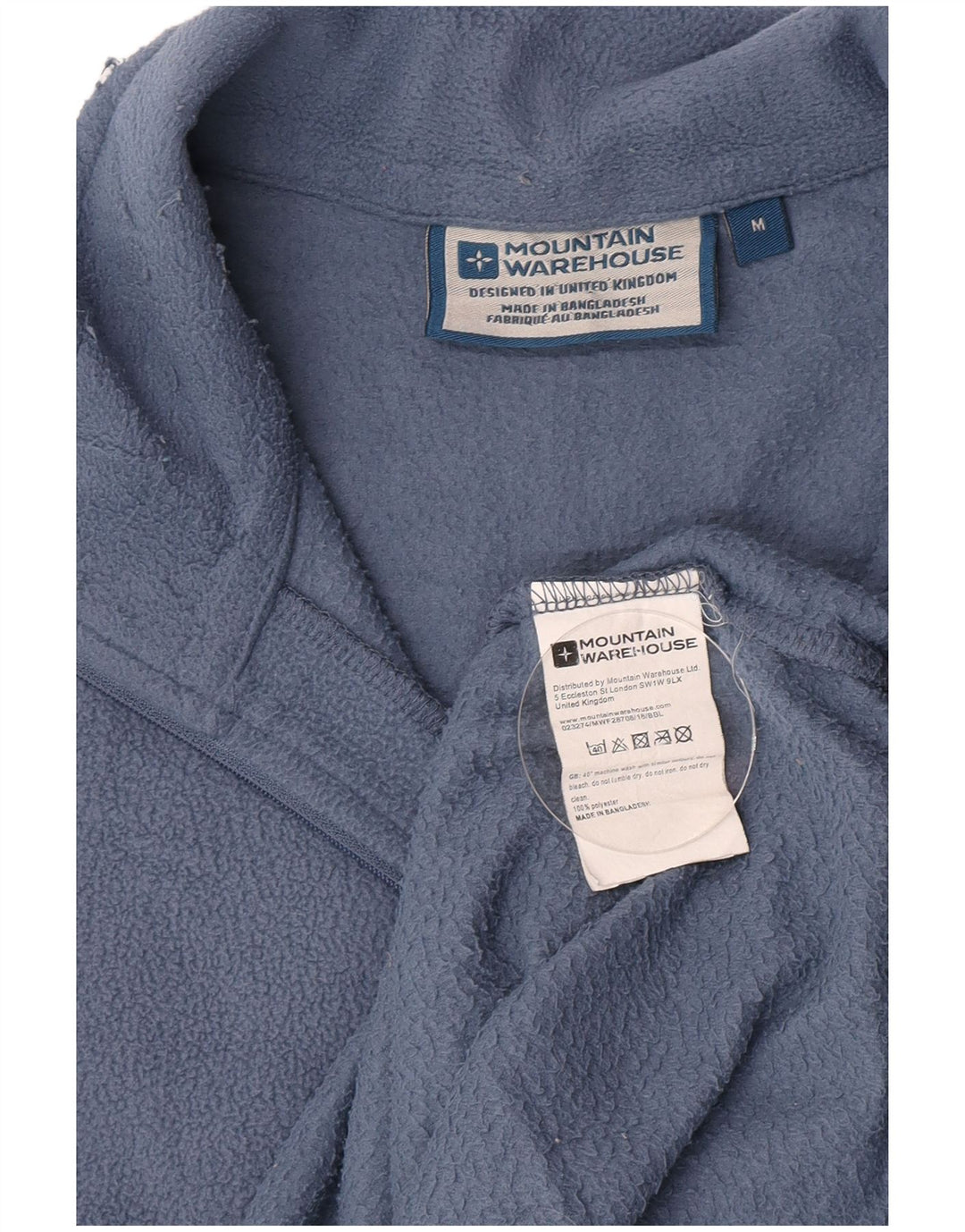 Mountain Warehouse Pull polaire à col zippé pour homme en polyester bleu moyen