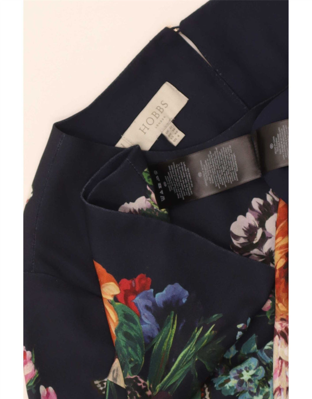 Hobbs Robe droite à manches 3/4 pour femme UK 12 Medium Multicolore Floral
