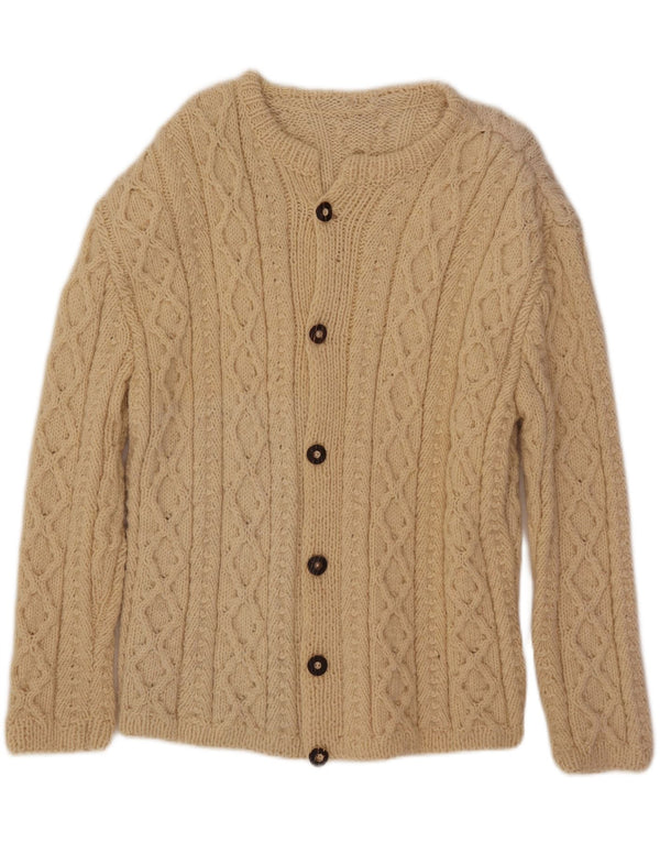 vintage Mens Cardigan Pull Grand Beige