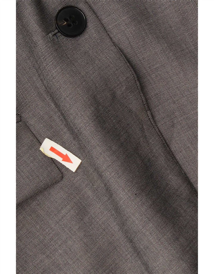 Hugo Boss Veste Blazer 2 Boutons Femme UK 12 Laine Gris Moyen