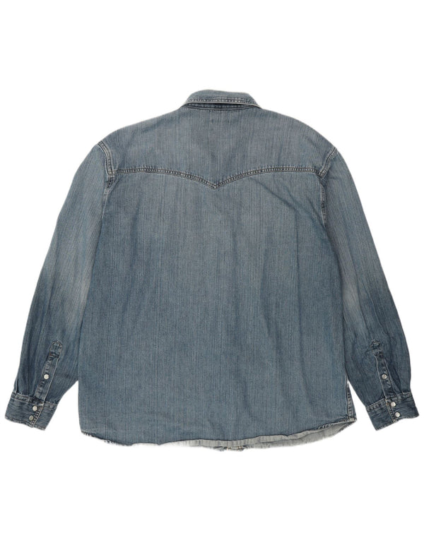 WRANGLER Chemise en Jean Homme 2XL Bleu Coton