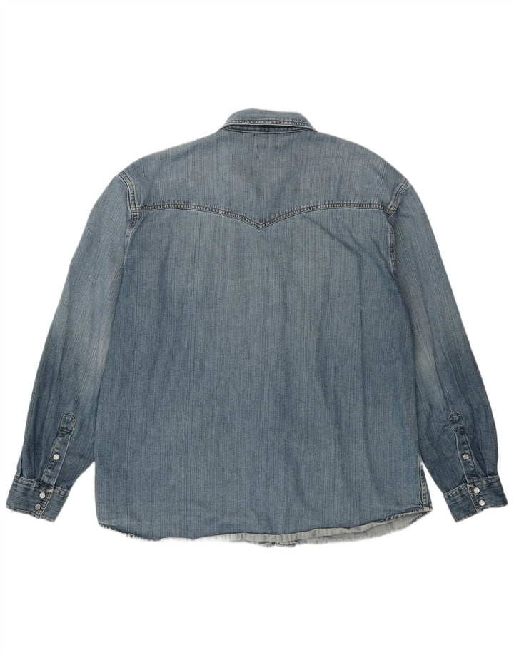 WRANGLER Chemise en Jean Homme 2XL Bleu Coton