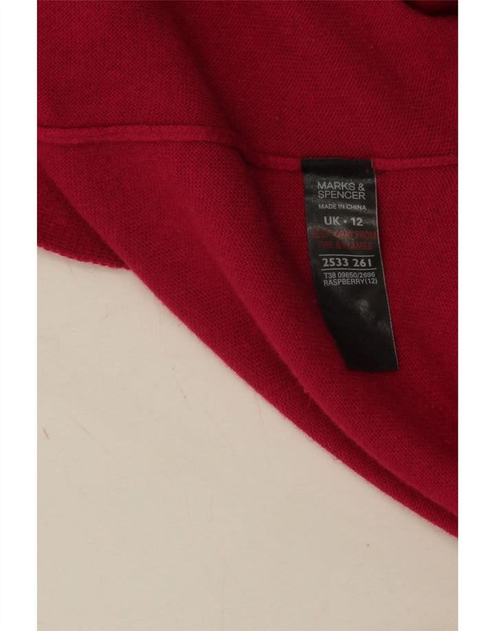Marks & Spencer Pull cardigan asymétrique pour femme UK 12 Rose moyen