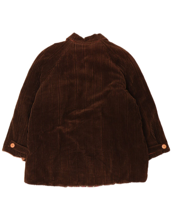 veste en velours côtelé surdimensionnée femme vintage UK 14 coton brun moyen