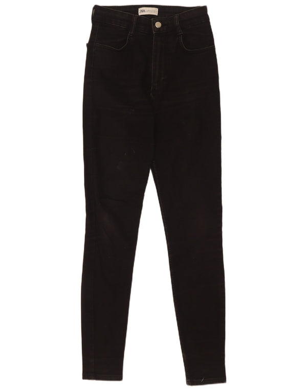 Zara Jean skinny taille haute pour femme EU 36 XS W26 L29 Noir