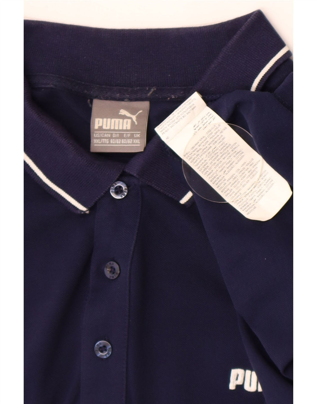 Puma Polo Homme 2XL Bleu Marine Coton