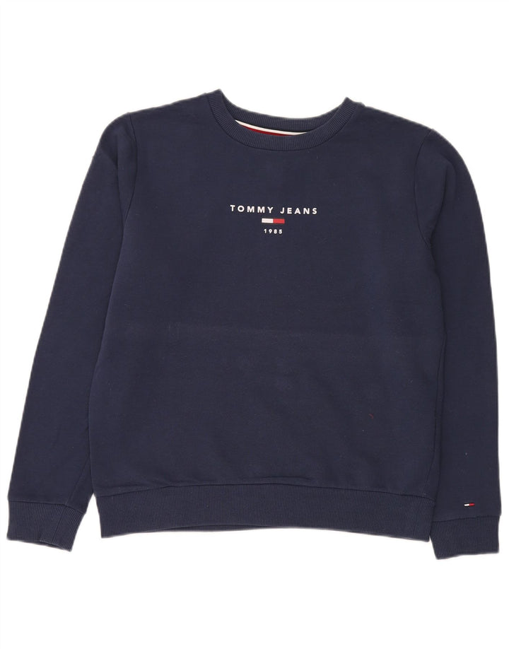 Tommy Hilfiger Sweat-shirt graphique pour femme UK 14 Bleu marine moyen