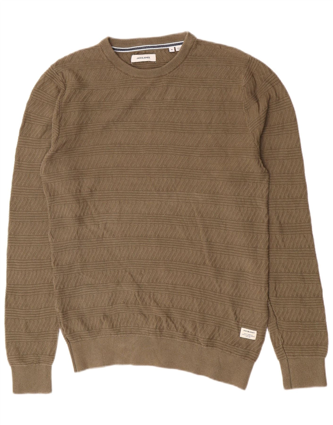 Jack & Jones Pull Col Rond Homme Vert Moyen Géométrique Coton