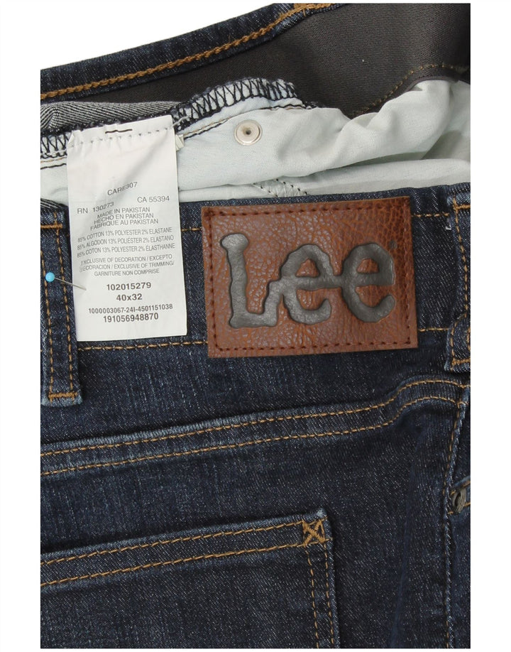 Lee Jean Court W40 L27 Homme Bleu Marine Coton
