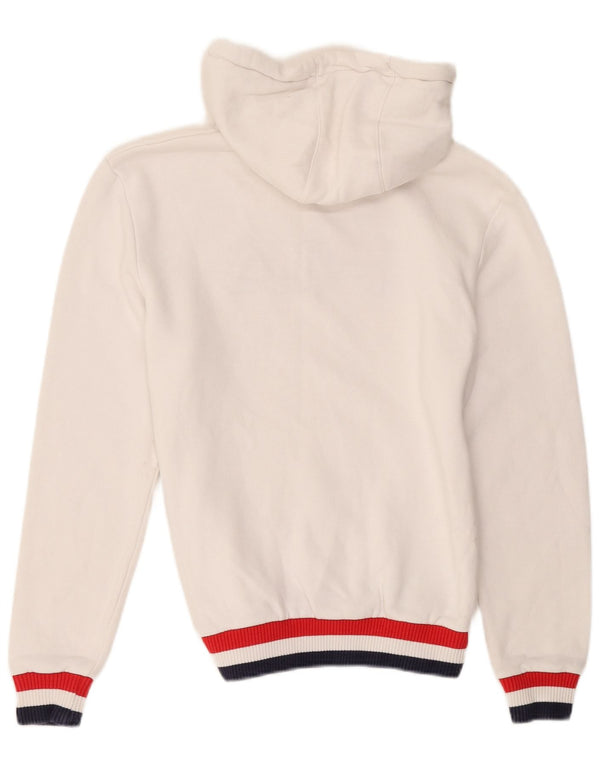 Fila Pull à capuche graphique XS en coton color block homme blanc