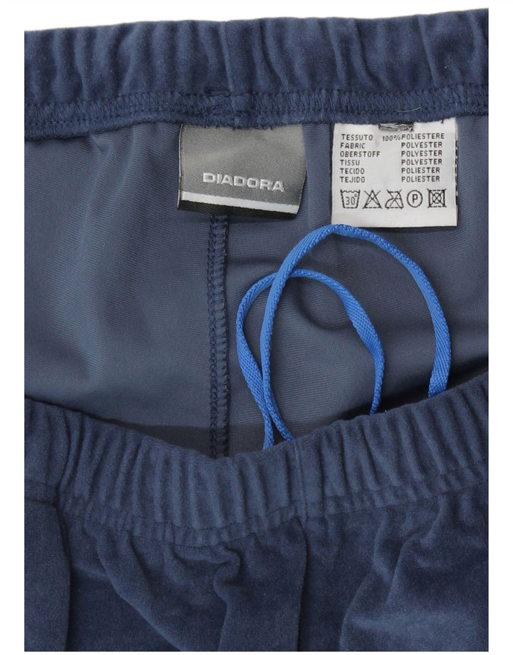 Diadora Pantalon de survêtement en velours pour hommes, grand, bleu marine, polyester