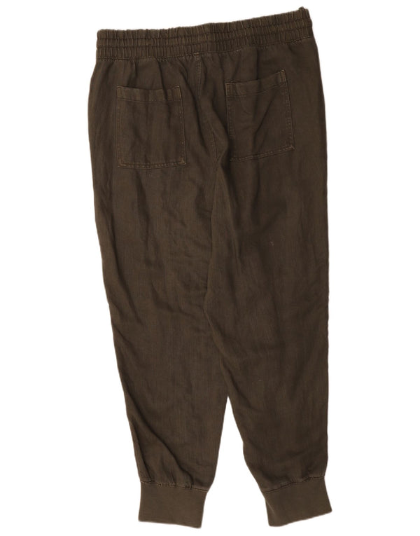 Marks & Spencer Pantalon de jogging pour femme UK 16 Large W36 L29 Kaki Lyocell