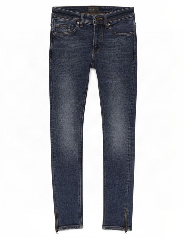 Zara Jean skinny pour homme EU 38 Small W30 L29 Bleu Coton
