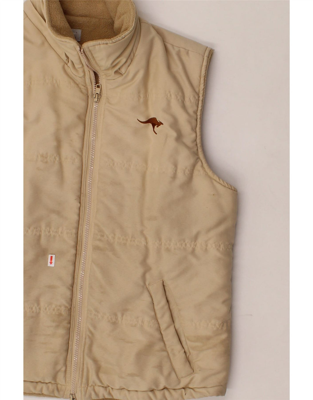 KANGAROOS Womens Padded Gilet UK 16 Large  Beige Polyester Classic Vintage Kangaroos and Second-Hand Kangaroos from Messina Hembry 