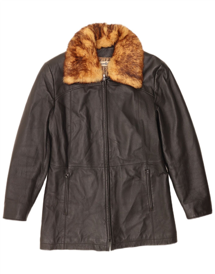 Rachele@Asati Veste en cuir pour femme IT 42 Cuir noir moyen