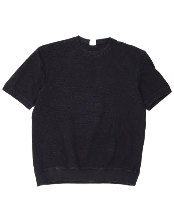 Zara Homme T-Shirt Top Large Bleu Marine Coton