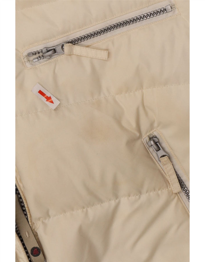 Americanino Veste matelassée à capuche graphique pour homme UK 40 Large Blanc Polyester
