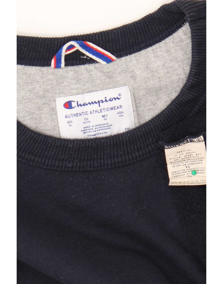 Champion Sweatshirt Jumper XL Bleu Marine Coton Homme