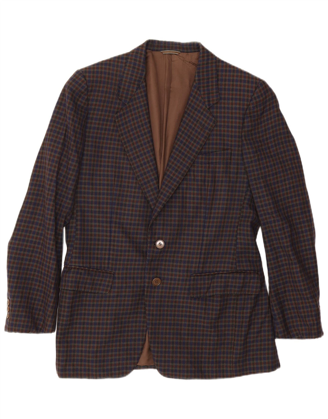 Aquascutum Veste blazer à 2 boutons pour homme UK 38 Medium Vichy multicolore