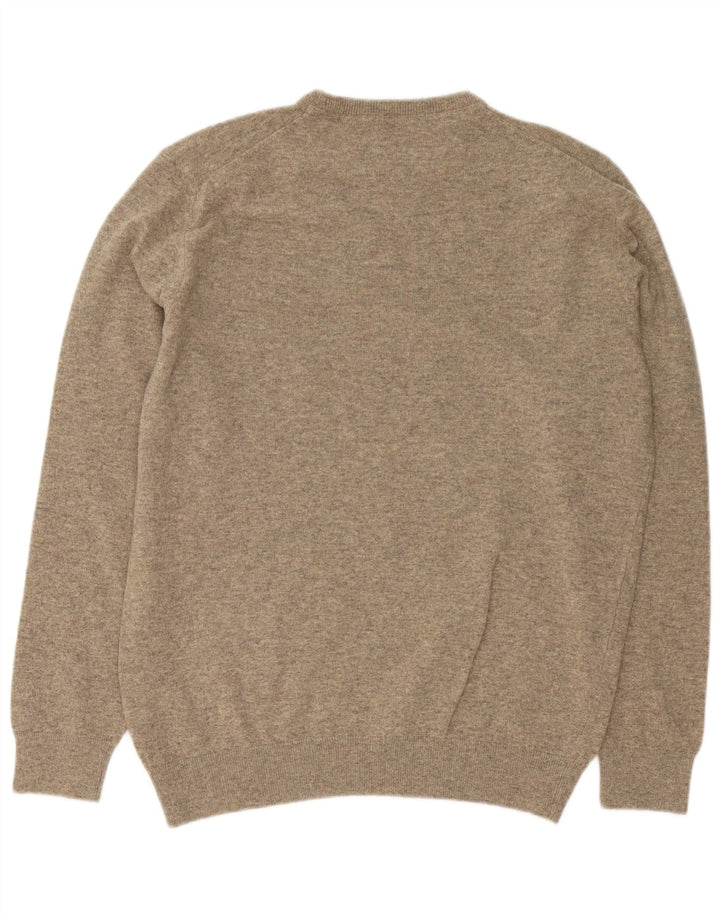 Barbour Pull à col rond pour homme en laine grise grande taille