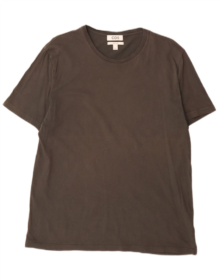 Cos T-Shirt Regular Homme Top XL Gris Coton