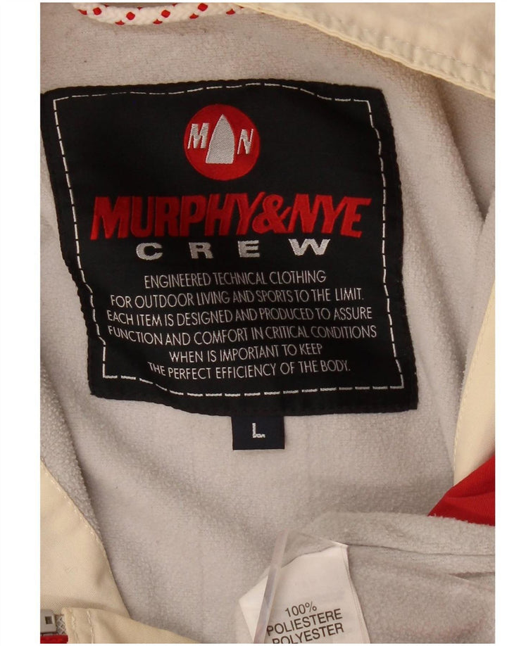 MURPHY & NYE Mens Windbreaker Jacket UK 40 Large Beige Polyester