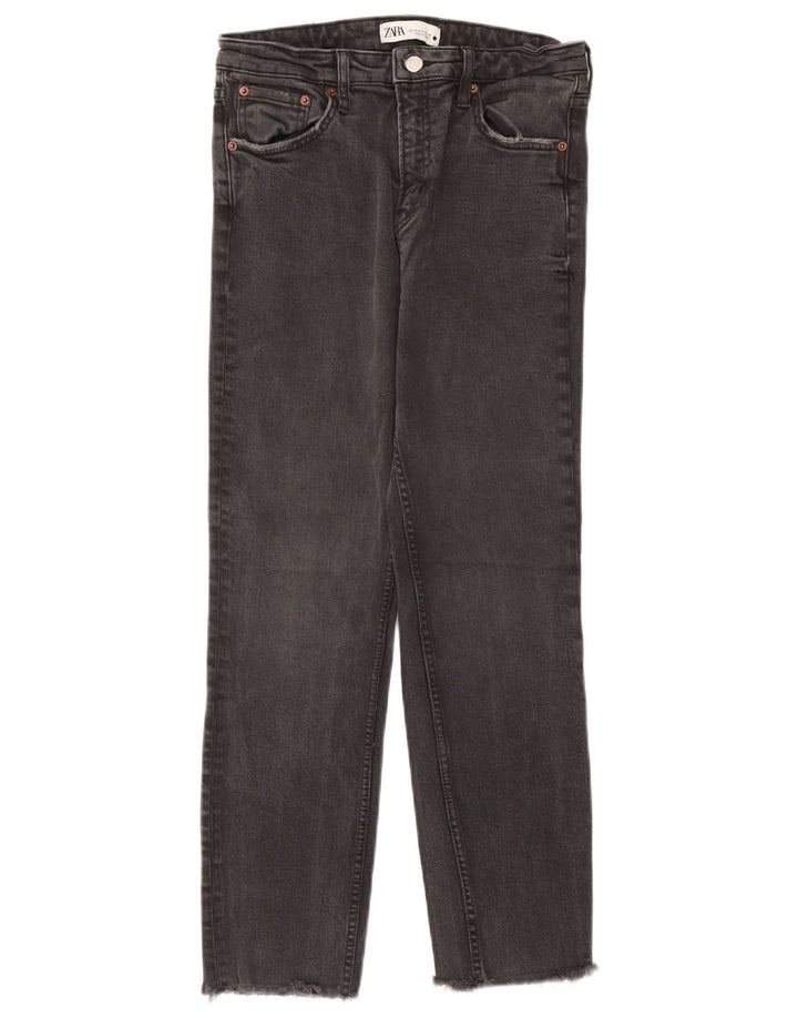 Zara Jean droit femme EU 40 Medium W30 L26 coton gris
