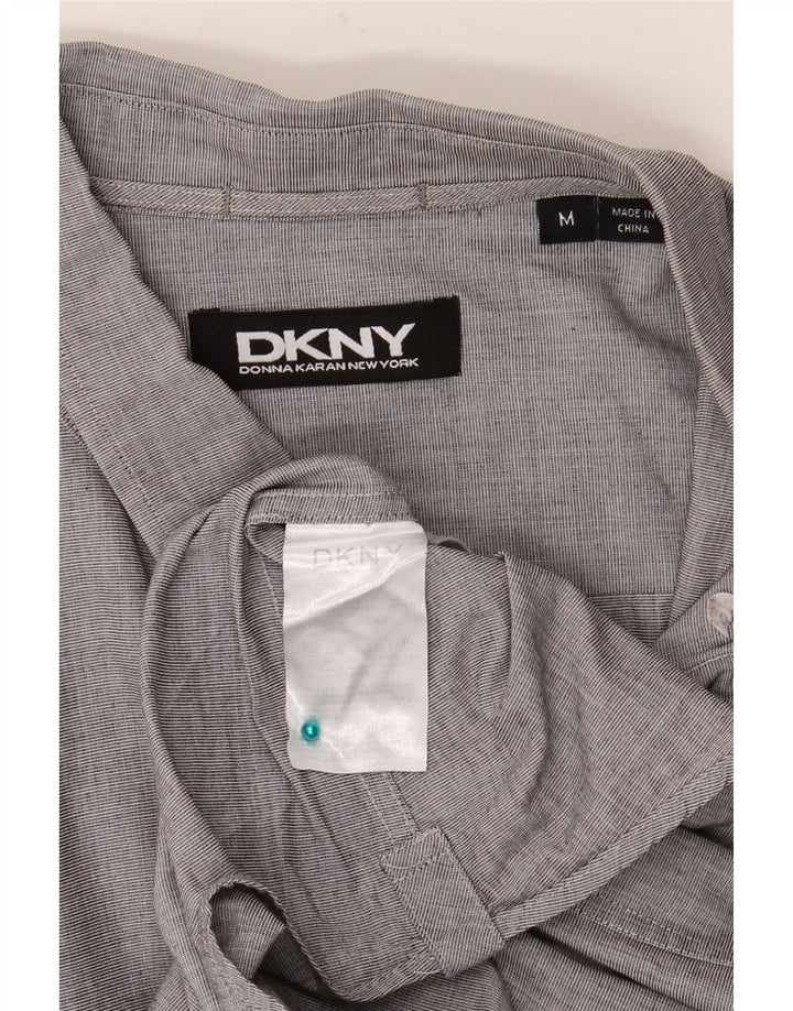 DKNY Chemise homme en coton à fines rayures gris moyen