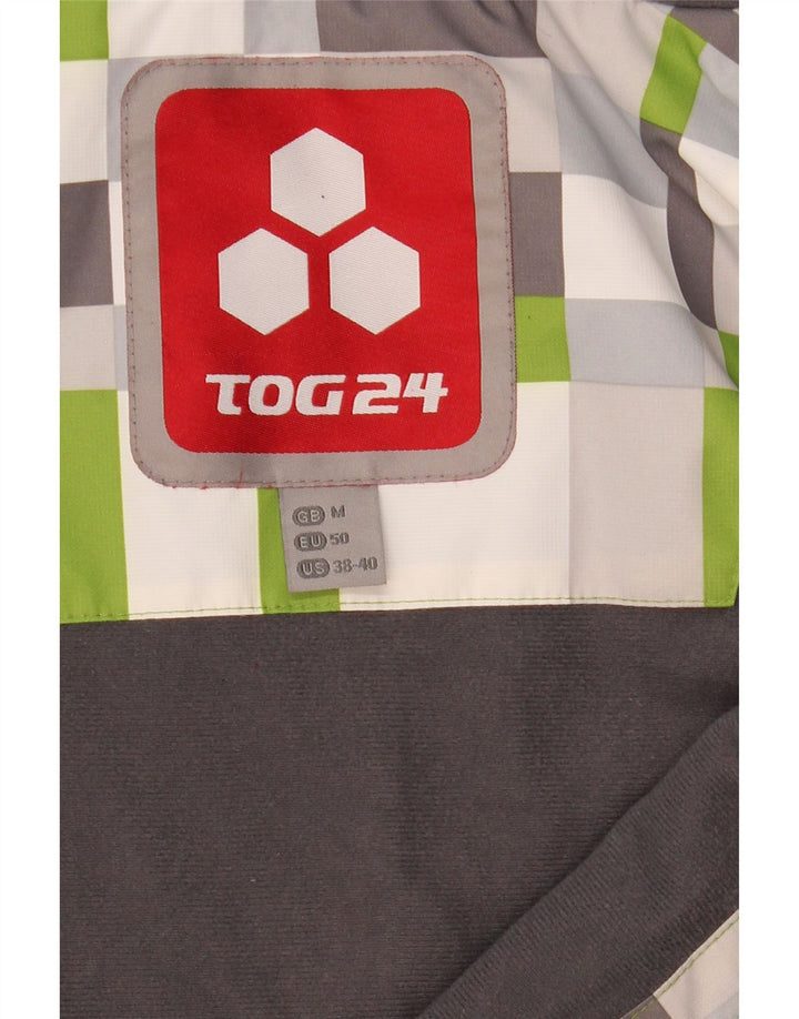 Tog 24 Veste de ski à capuche pour homme UK 38 Beige moyen géométrique