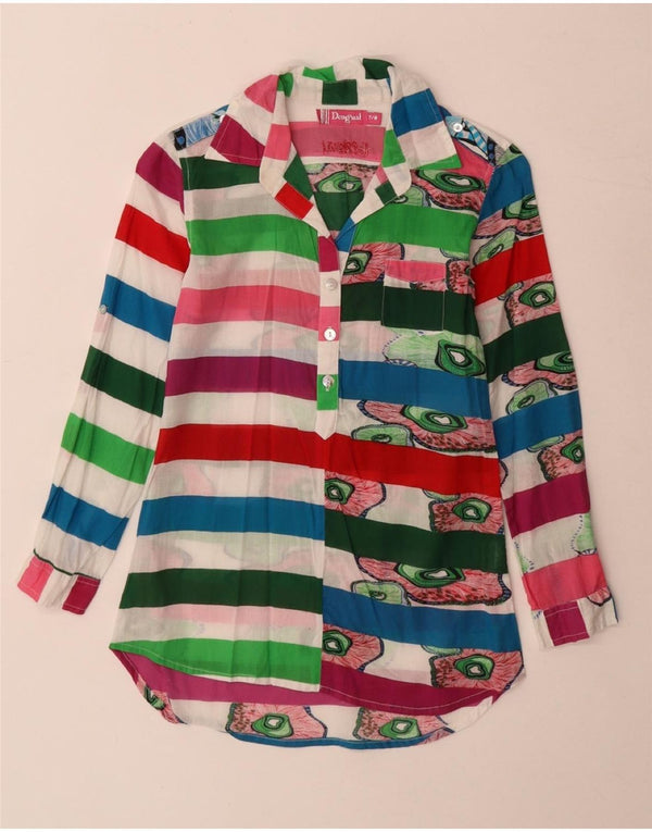 Desigual Chemise Longline Fit Fille 7-8 Ans Multicolore