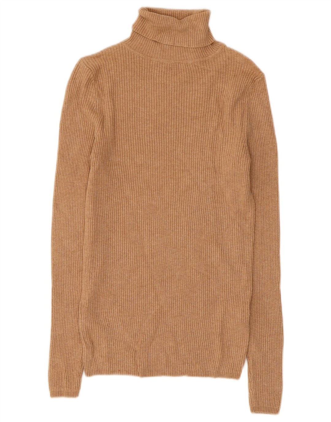 Marks & Spencer Pull col roulé pour femme UK 10 Small Marron Viscose
