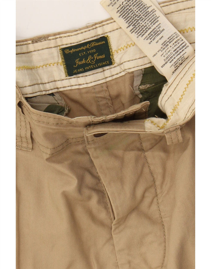 JACK & JONES Short Cargo Homme Moyen W32 Beige Coton